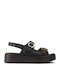 Women's Flat Sandals Flatforms Black