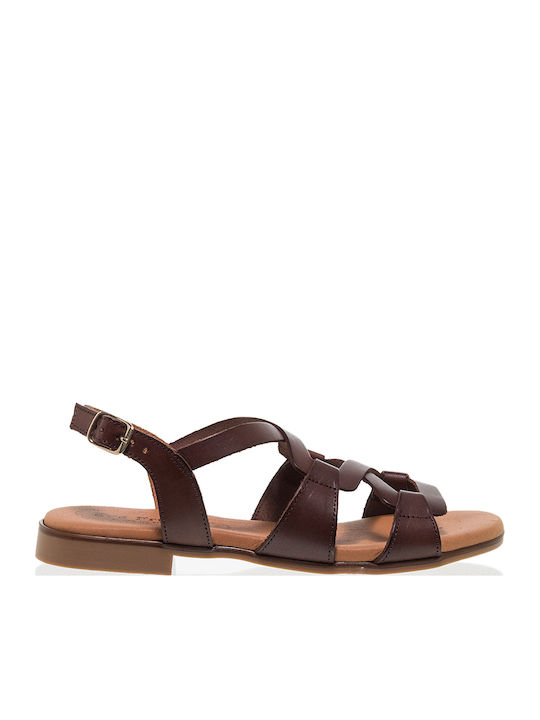 Eva Frutos Leder Flache Sandalen Für Damen Dunk...
