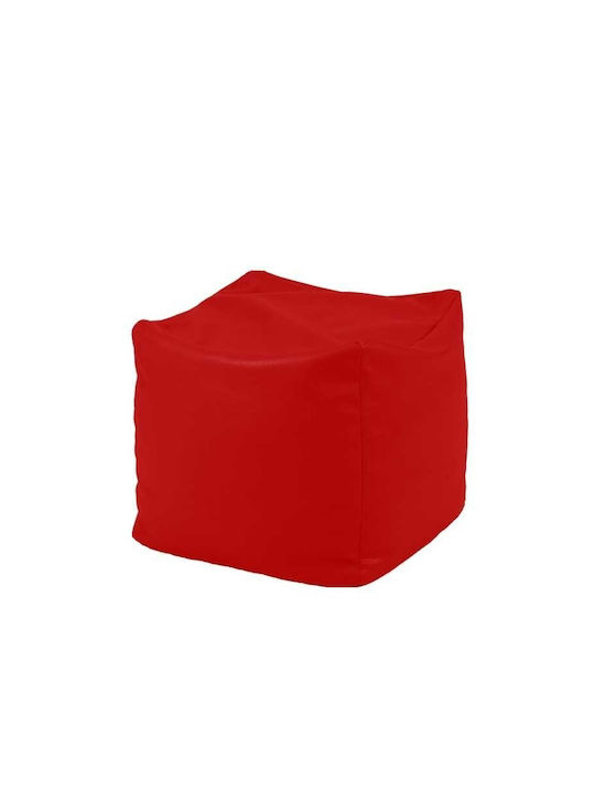 Fotolii Puf Scaun Impermeabil Roșu 45x45x45cm Polimorfic