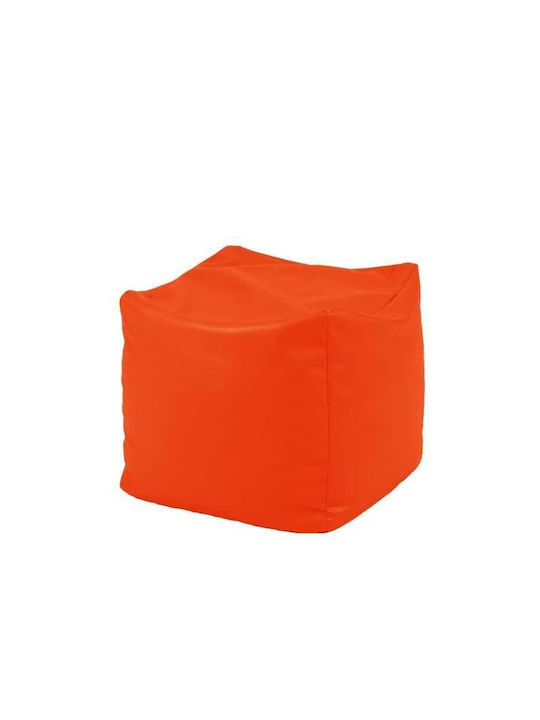 Vielseitiger Sitzsack Hocker Wasserdicht Neon Orange 45x45x45cm