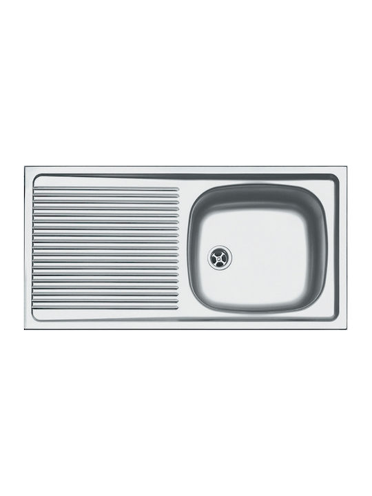 Franke Easy 611 Ένθετος Νεροχύτης Inox Σατινέ Μ86xΠ43.5cm Ασημί