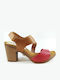 Damen Sandalen Anatomisch Braune 748-20026-rot