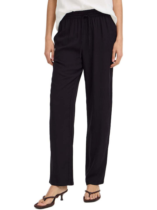 B.Younq Women's Trousers with Rubber Band Black