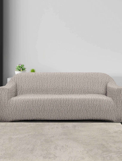 Madi Elastic Cover Three Seater Sofa Taupe Madi Elastic Cover Three Seater Sofa Taupe