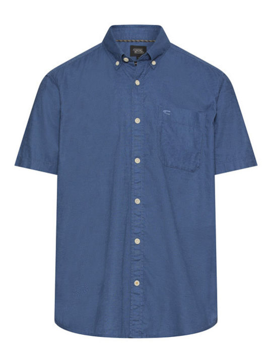 Camel Active Short Sleeve Linen Shirt Blue
