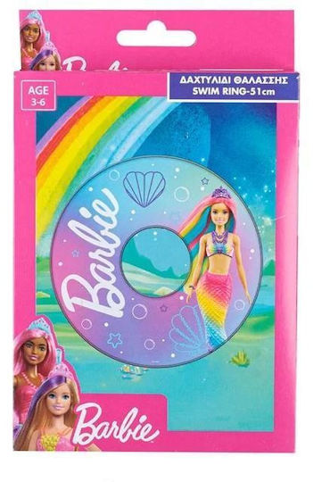 Gim Inflatable Sea Swim Ring Barbie Mermaid 51cm 872-19110