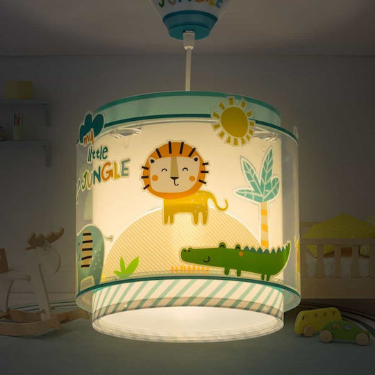 Ango My Little Jungle Single-Light Kids Ceiling Pendant Light Plastic 15W E27 Socket Light Blue