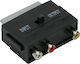 Scart Euro To 3 × Rca Adapter Switch Audio Video Converter