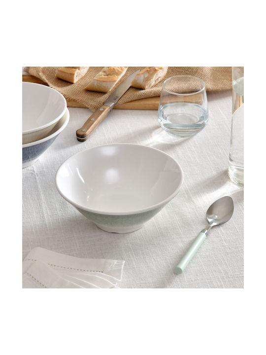 Serving Bowl Round Plastic Green with Diameter 19cm