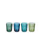 S-d Water Glass Set in Blue Colour 350ml 4 Pieces