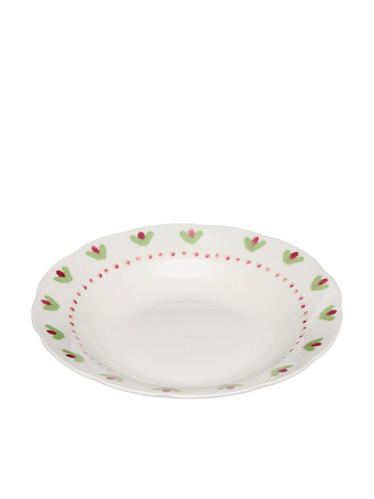 Soup Plate Porcelain Pink Diameter 23cm