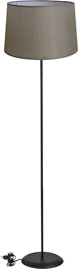 Heronia Floor Lamp H145xL35cm with Socket for E27 Bulb Black
