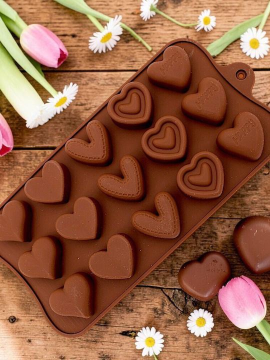 Formă de Patiserie pentru Bomboane de Ciocolată din Silicon 15 Locuri 21x10cm