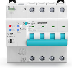 Adjustable Protection MCB Tongou Toqcb2-jwt-4c63 3Phase WiFi MCB 0-63A Adjustable Protection MCB Tongou Toqcb2-jwt-4c63 3Phase WiFi MCB 0-63A