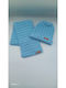 Kinder Beanie Set mit Schal Gestrickt Hellblau