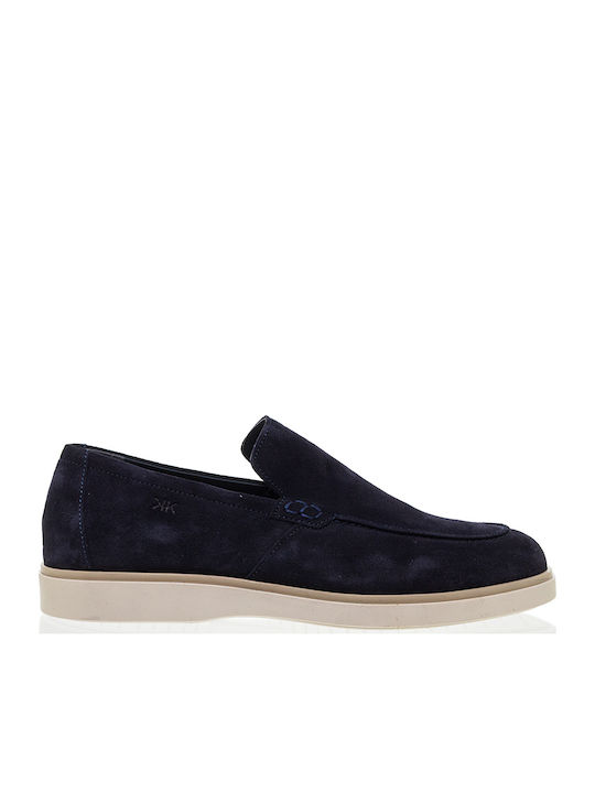 Δερμάτινα Ανδρικά Loafers σε Μπλε Χρώμα