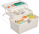 Relaxdays Cutie Pliabilă Organizator de Pastile Crem Transparent 20.5x21x30 Cm