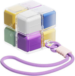Cutie de Medicamente Flippy Model Cub Rubik Cu Curea de Agățat Distribuitor Portabil de Medicamente Distribuitor de Pastile Pentru Aproximativ 7 Zile 7,3 X 6 X 6 Cm Multicolor