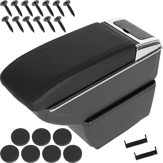 Skoda Fabia Iii 14-22 Armrest Storage Black Eco-leather + Installation Kit