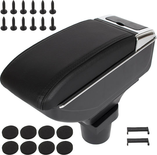 Toyota Yaris Ii 06-12 Cotieră Auto Neagră Din Eco-piele Cu Kit De Instalare