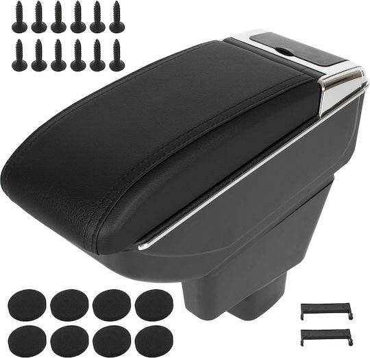 Suzuki Sx4 2006 Armrest Storage Black Eco-leather + Installation Kit