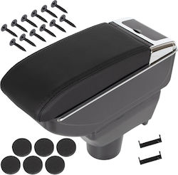 Toyota Yaris Iii 11-20 Armrest Storage Black Eco-leather + Installation Kit Toyota Yaris Iii 11-20 Armrest Storage Black Eco-leather + Installation Kit