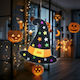 Decorațiune Halloween Pălărie De Vrăjitoare Din Fetru Neagră Agățată 38 X 33 Cm