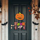 Decorațiune De Halloween Agățată Dovleac Din Spumă Portocaliu Mov Negru Sclipicios 45x23 Cm
