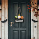 Decoratiune Din Lemn De Halloween Elf Care Poate Fi Agatat 24 X 15 Cm Elf Dovleac Negru
