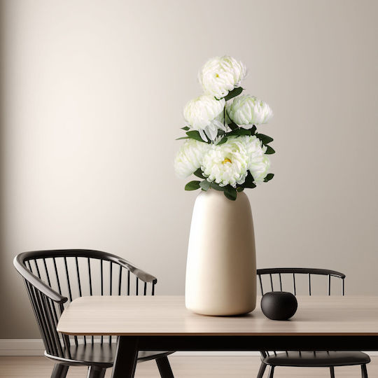 Weiße Künstliche Chrysantheme 58 Cm Realistische Dekorative Blume Für Innen- und Außenbereich