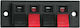 Set 5 Speaker Terminals 4-way Clamp Audio Connector Panel Mount 62.5 × 18.5 × 7 Mm