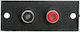 Set 5 Terminale Duble Rca Roșu Negru Audio 2 Prize Rca Instalare 50 × 20 Mm
