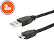 Usb 2.0 Cable A To Micro Usb B 3m Black Charging Data Transfer