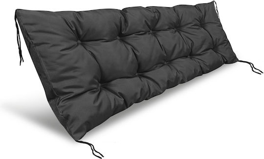 AIO Factory Pernă Waterproof Pentru Bancă De Grădină Cu Spătar Neagră 50x120cm