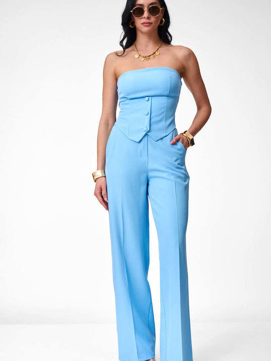 Women's Light Blue Set with Trousers
