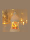 Alista Home Lampion Din Plastic Alb De Crăciun Cu Baterii 13.5x6.8cm