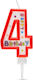 Cake Candle Size 6.5x4 Cm Number 4
