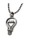 Men's Pendant Gloom Handmade Silver 925 Cord Faux Leather 60cm