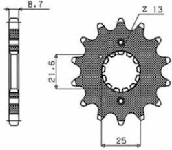 Γρανάζι Εμπρός 513 15 Δόντια Sunstar51590