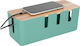 Relaxdays Cable Storage Box Wooden Lid 11.5x30....