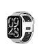 Xiaomi Band 9 Pro Redmi Watch 6 5 Xdfind Flat-head Dual-color Silicone Watch Band White+black