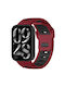 Xiaomi Band 9 Pro Redmi Watch 6 5 Xdfind Flat-head Dual-color Silicone Watch Band Wine Red+black