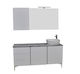 Piccadilly Bathroom Vanity Unit Without Sink With Gloss Mirror