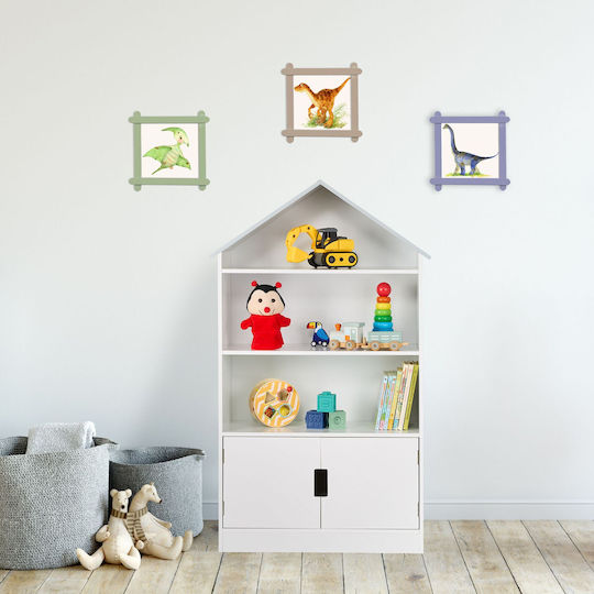 Bibliotecă de Pardoseală din Lemn Albă 115x68x28cm Bibliotecă de Pardoseală din Lemn Albă 115x68x28cm