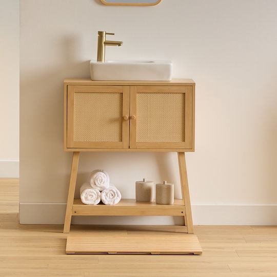 5Five Badezimmer Waschtisch-Einheit M70xB30xH80cm Braun