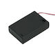 Set 5 Battery Holders 3 X Aa 12 Cm Wires On Off Switch Black Plastic Case Set 5 Pieces