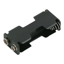 Set 10 Battery Holders 2 X Aa 9v Connection Plastic Aa Battery Holder Black Color Set 10 Pieces
