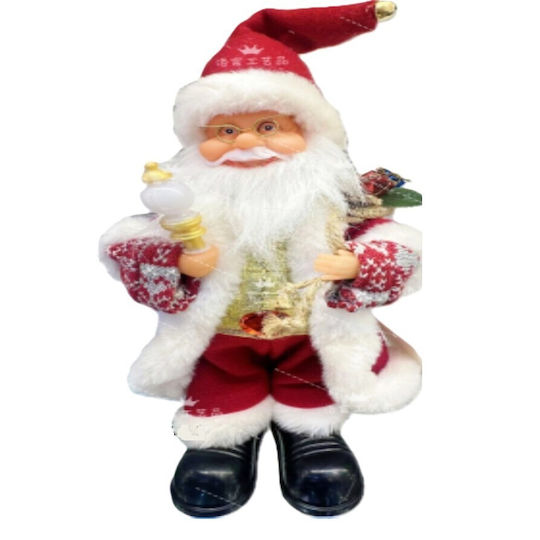 Decorative Christmas Santa With Music And Moving Red 12x30x10cm