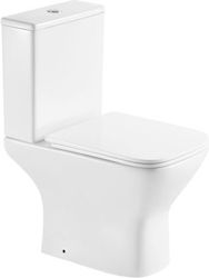Vinci Square Λεκάνη Δαπέδου με Καζανάκι με Slim Κάλυμμα Soft Close Λευκή Vinci Square Λεκάνη Δαπέδου με Καζανάκι με Slim Κάλυμμα Soft Close Λευκή