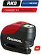 HJC Motorcycle Disc Brake Lock with Alarm & 6mm Pin Red Colour